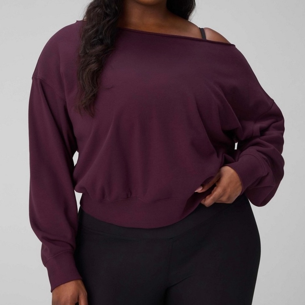 Fabletics Year Round Terry‎ Off
Shoulder Sweatshirt Womens